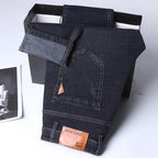 Men Fashion Straight Jeans Men 2025 New Stretch Slim Fit Pants Comfortable Soft Business Denim Trousers Male Brand Clothing