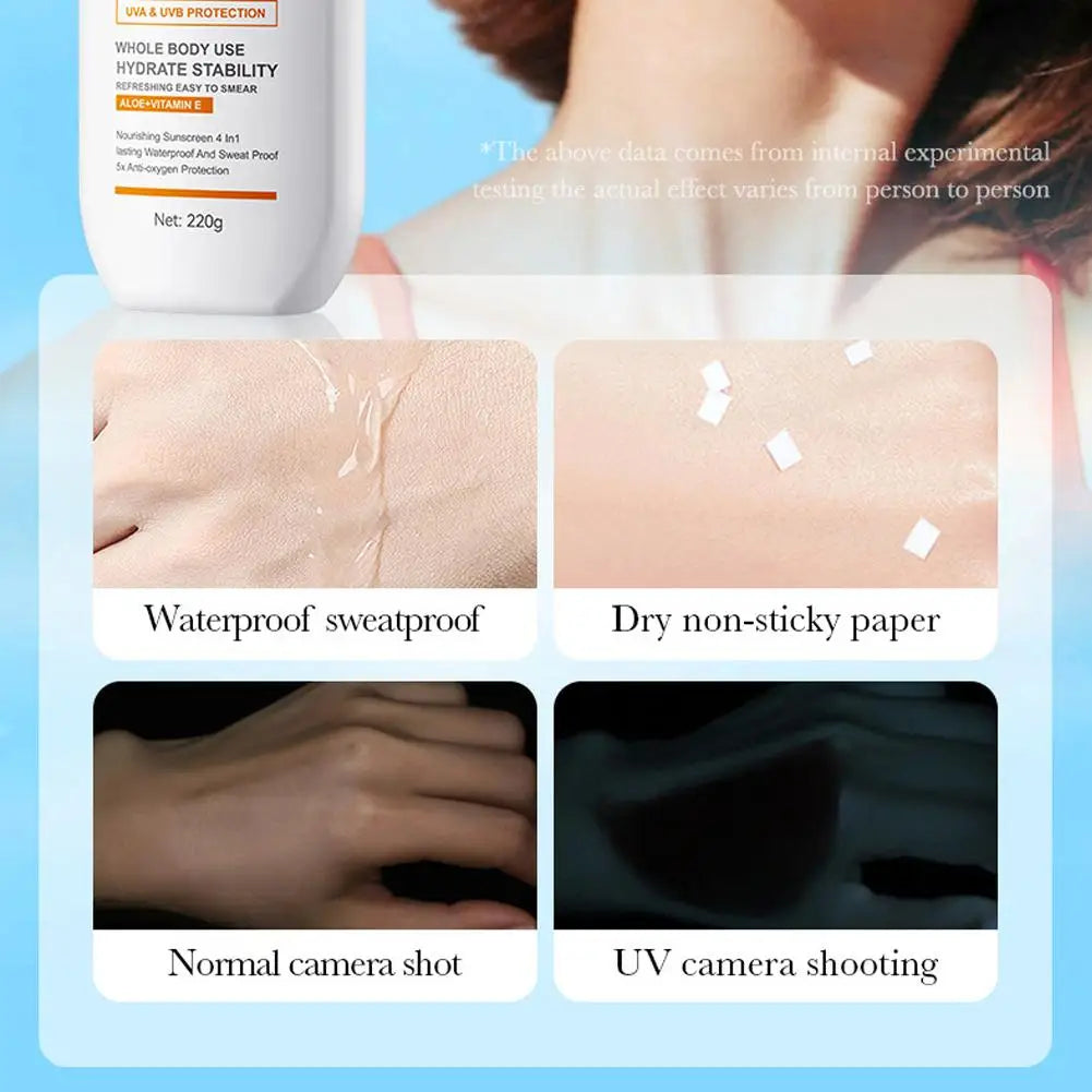 SPF90 PA+++ UVA/UVB sun protection for whole body Anti-aging Refreshing Sunscreen Aloe vitamin E UV Protection sun block