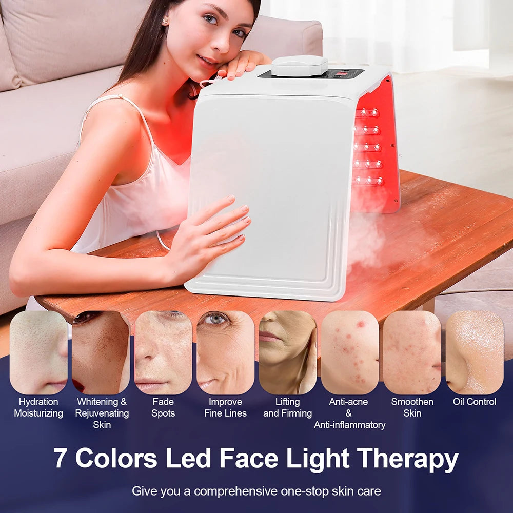 7 Colors LED Photon Beauty Mask Skin Moisturizing Nano Spray Face&Body SPA Skin Care LED Face Mask