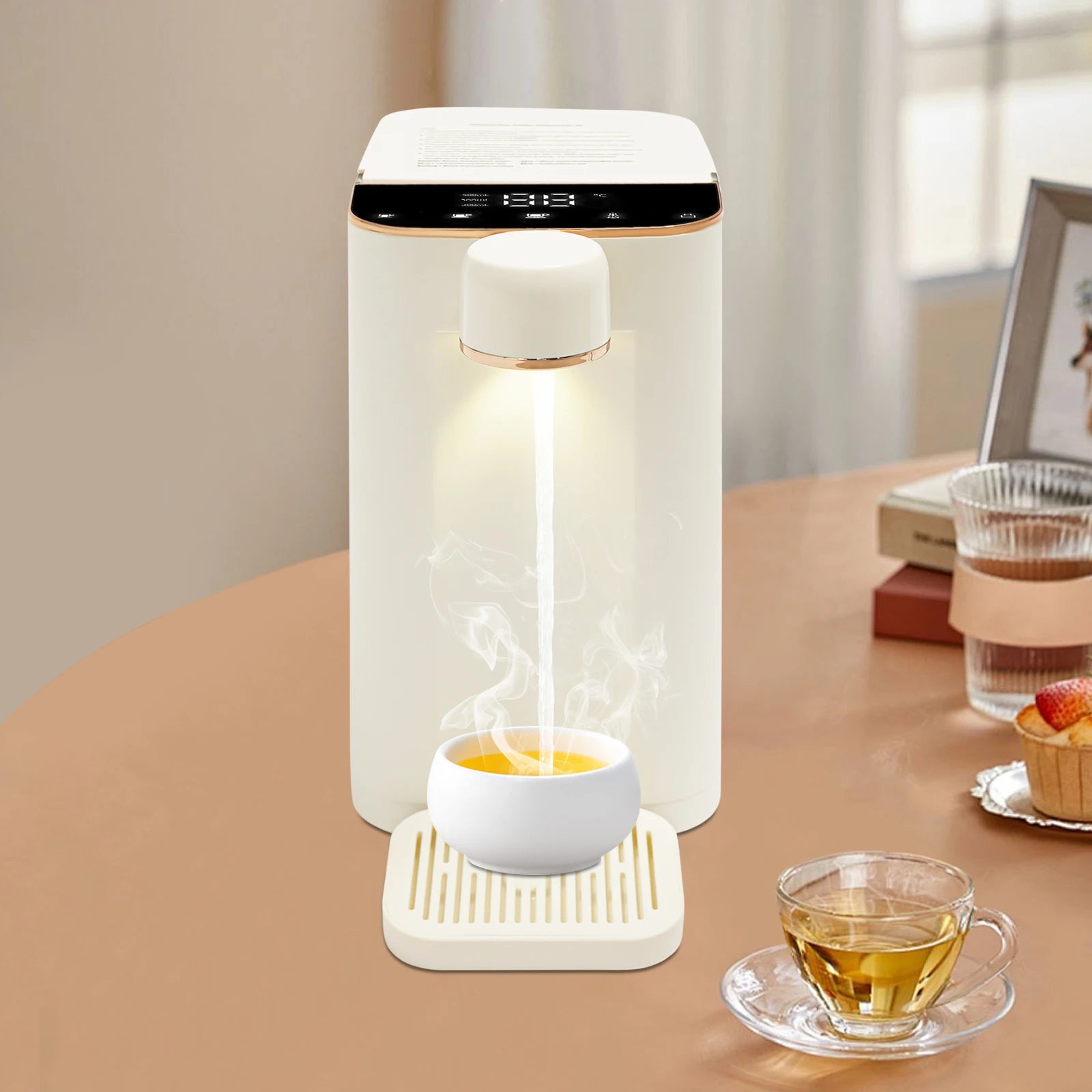 Tabletop Electric Water Dispenser, Touch Screen Design Multiple Temperature Selection Quantitative Water Discharge Function Main image