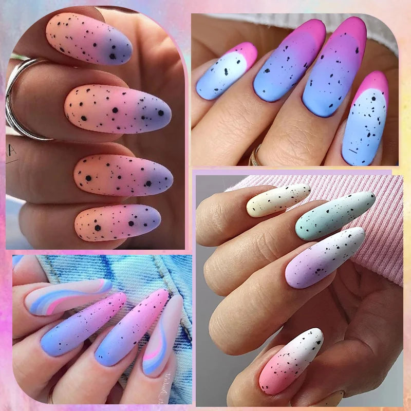 LILYCUTE 7ML 6PCS Neon Gel Nail Polish Set fluorescent Series Color Changing Semi Permanent Soak Off Manicure kit Nail Art Gel