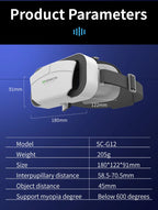 Shinecon Viar Virtual Reality VR Glasses Headset 3D Device Helmet Goggles Lenses For Smartphone Smart Phone Game Cell Mobile Set