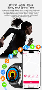2026New AI-Diagnosis Care Smartwatch ECG+PPG Accurate Uric Acid Blood Pressure Body Fat Five organ Fitness Waterproof Smartwatch