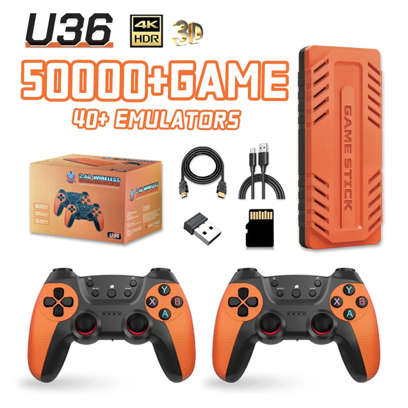 U36 Video Game Joystick, 50,000 Games Installed, 4K HD Retro Gaming Console, 3D, 40+ Emulators, PSP, PS1, Gift for Boys Ürün ana görseli