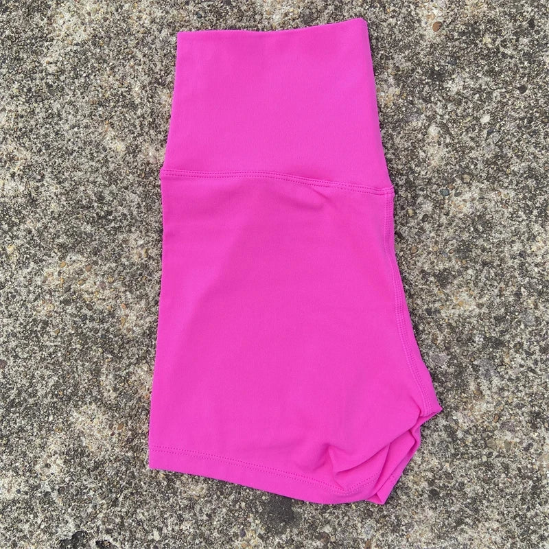 Sexy Solid Color Women Fitness Sport Short High Waist Athletic Yoga Short Leg Cycling Comprehensive Training Jogging Squat Proof