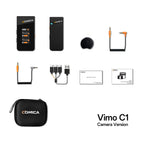 Comica Vimo C 2.4G Mini Wireless Lapel Microphone with Charging Case, for Smartphone Camera Podcast Interview YouTube Facebook