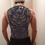Magic Juice Ink Waterproof Tattoo Stickers Full Back Large Size Herbal Juice Temporary Tattoos Men Body Art Dragon Tiger