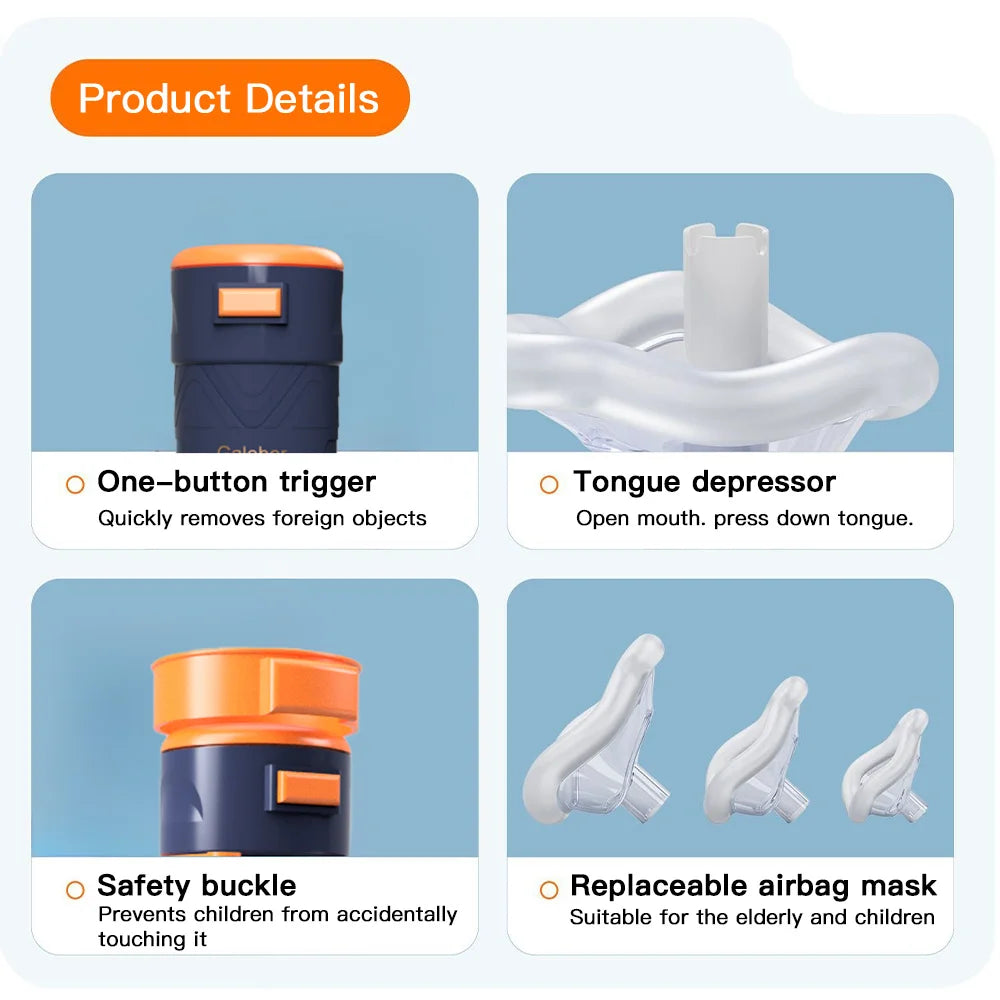 Resoxy Anti Choking Device Heimlich Suction Rescue Device for Kids & Adults Portable Airway Clearance Tool Emergency First Aid