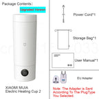 MIJIA Portable Electric Heating Cup 2: 350ml,6-Level Temp Control,12-Hour Keep Warm,316L Stainless Steel, Travel-Friendly
