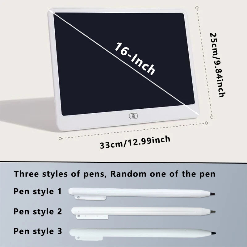 16 Inch Big LCD Writing Board 10 Inch Drawing tablet Kids Writing Painting Children Educational Toys for 3-12 Years Girls Boys