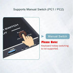 MZX 2-In-1-Out KVM Switch 4K 60Hz HDMI-compatible USB 3.0 Hub Switcher Docking Station Dock Computers PC Share Keyboard Printer