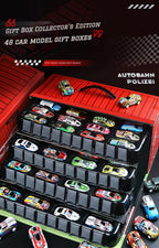 48pcs Metal Iron Alloy Cars Truck Toys Train Track Set Slot Car Models for Children's Toys Boy Miniature Trolleys Christmas Gift