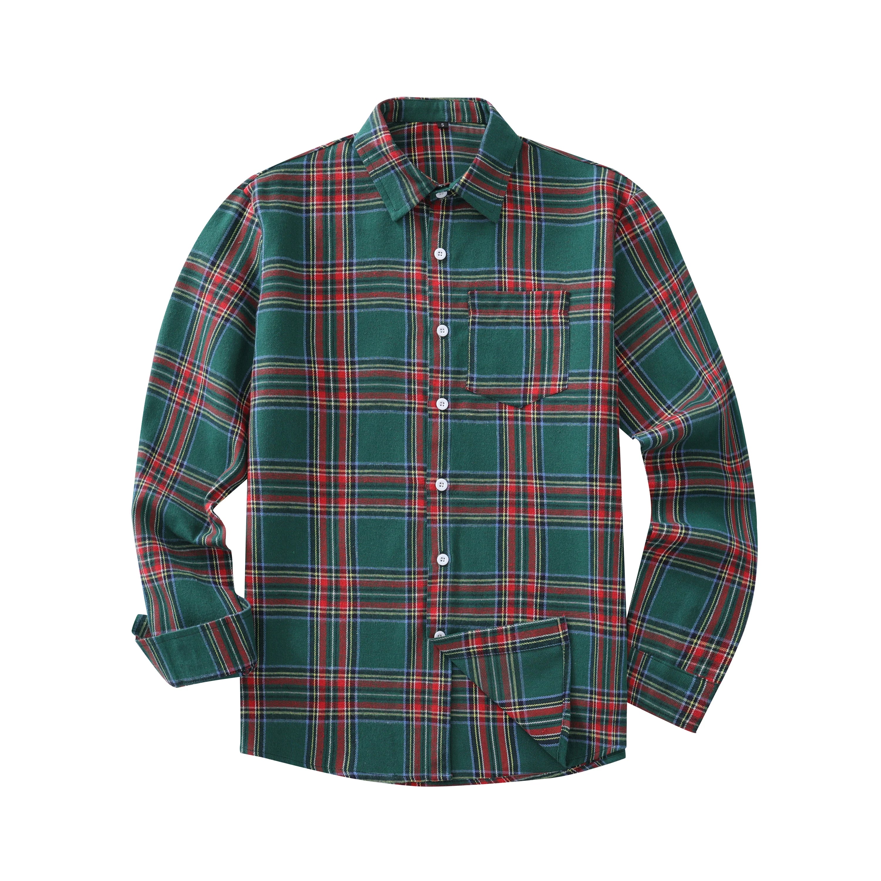 Euro Size Plaid Shirt Flannel Black Checkered Shirt Men Shirts Long Sleeve Button Down Chemise Homme Male Check Shirts