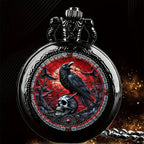 Colorful Pattern Medium Pocket Watch Retro Flip Decoration Necklace Watch Personalized Trend Male Female Student Quartz 2050