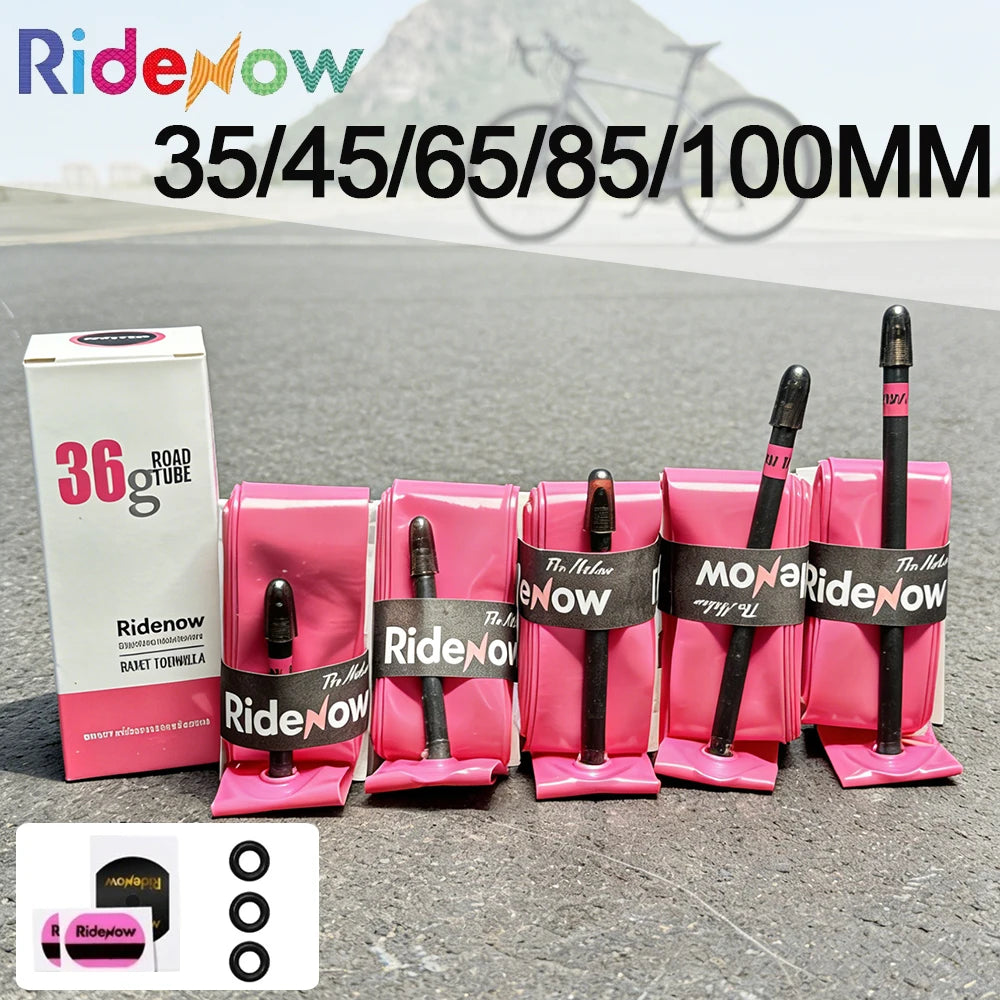 RideNow Bike TPU Inner Tube 700C 700x18 23 25 28 32 Ultralight 36g Road Bicycle Bike Camera Valve Length 35/45/65/85/100MM Ürün ana görseli