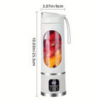 Portable Outdoor Electric Juicer 450ML  Digital Display Juice Cup USB Charging Mini Fruit Juicer