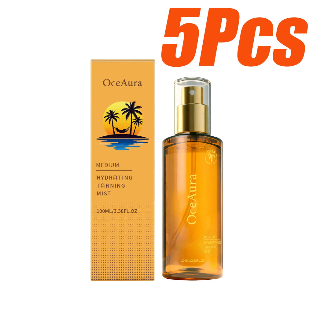 Self Tanning Spray Natural Sunless Tanner for Face Body Hydrating Lightweight Sunless Tanning Spray Natural Brown Tone Even Glow