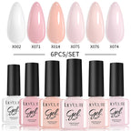 LILYCUTE 6PCS Gel Nail Polish Set Summer Neon Nail Gel Kits For DIY Nail Vernis Semi Permanent UV Lamp Gellak Nail Varnish Set
