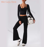 Yoga Sport Shirt Blouses Pilates Crop Top Fitness Women's Long Sleeve T-shirt Tees Sweatshirt Sportswear Woman Gym Yoga Clothes