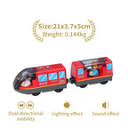 Wooden Railway Train Locomotive Magnetic Electric Car Train Toys Fit Biro Wooden Diecast Slot Train Track Railway Christmas Gift