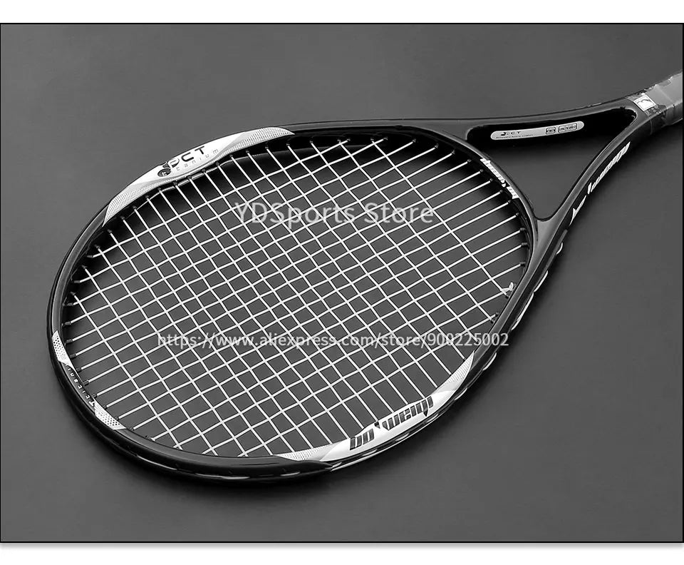 Professional Unisex Carbon Fiber Tennis Racket With Bag Training Paddle Rackets For Adult Men Women Ultra Light Racquet