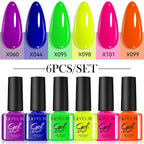 LILYCUTE Nail Gel Polish Set Pink Green Spring DIY Nail Art Design Long Lasting Soak Off UV Gel Manicure Painting Gel Vernis Kit