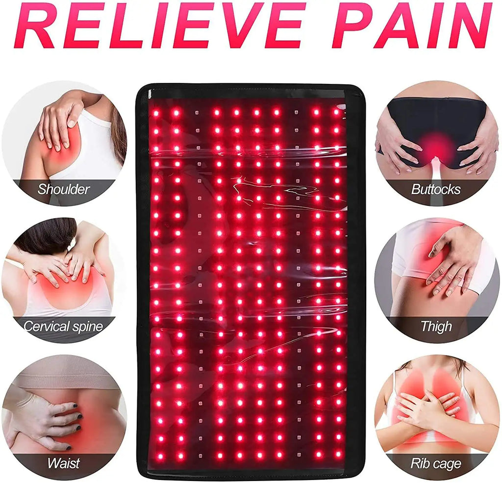Red Light Therapy Mat, Large Red Light Therapy Pad with Controller,Pulse Mode 660nm & 850nm Near Infrared Light Therapy Belt