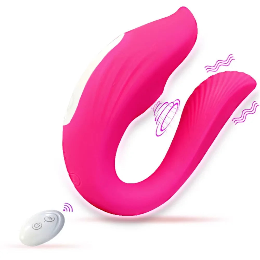Powerful Sucking Wireless Remote Vibrator Wearable U Shaped Dildo Massager Dual Clit Stimulation Couple Adult Sex Toys for Women Main image