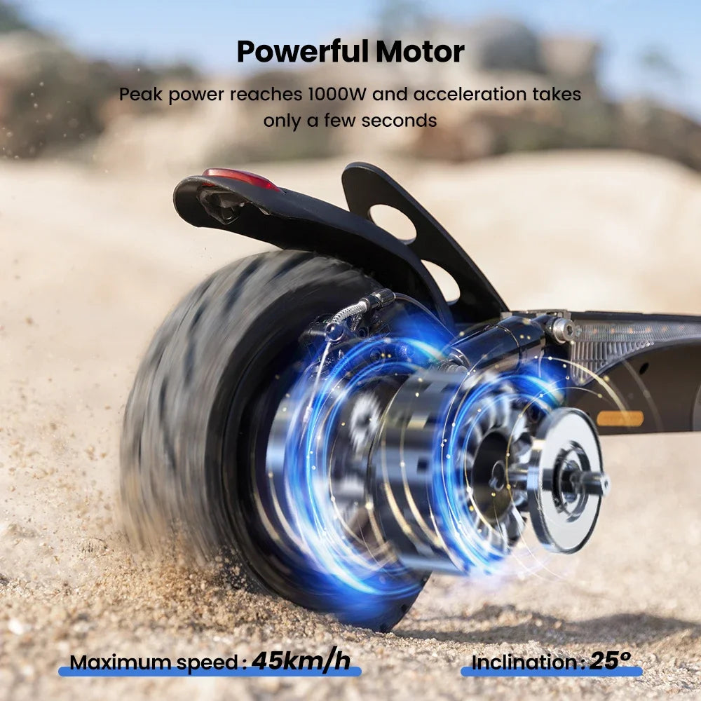 iScooter W9 Electric Scooter for Adults 1000W Motor 48V14AH Battery Foldable E-scooter 10 Inch Tire All-Terrain EScooter