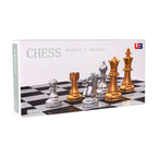 Magnetic International Chess Pieces Set, Folding Table Board, 3 Different Size, 36x31cm King 7.2cm