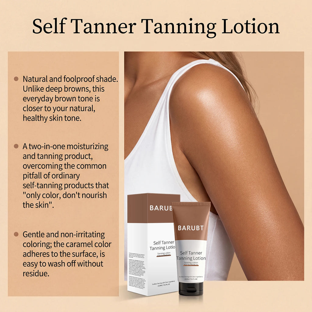 Self-Tanning Cream Intensive Tanning UV Protective Waterproof Long Lasting Sunless Even Skin Tone Moisturize Body Bronzer Lotion