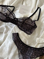 French Ultra Thin Lingerie Set Sexy Lace Floral Prints Bra Fashion Women Underwear Mesh Breathable Intimates Bras and Thong Sets