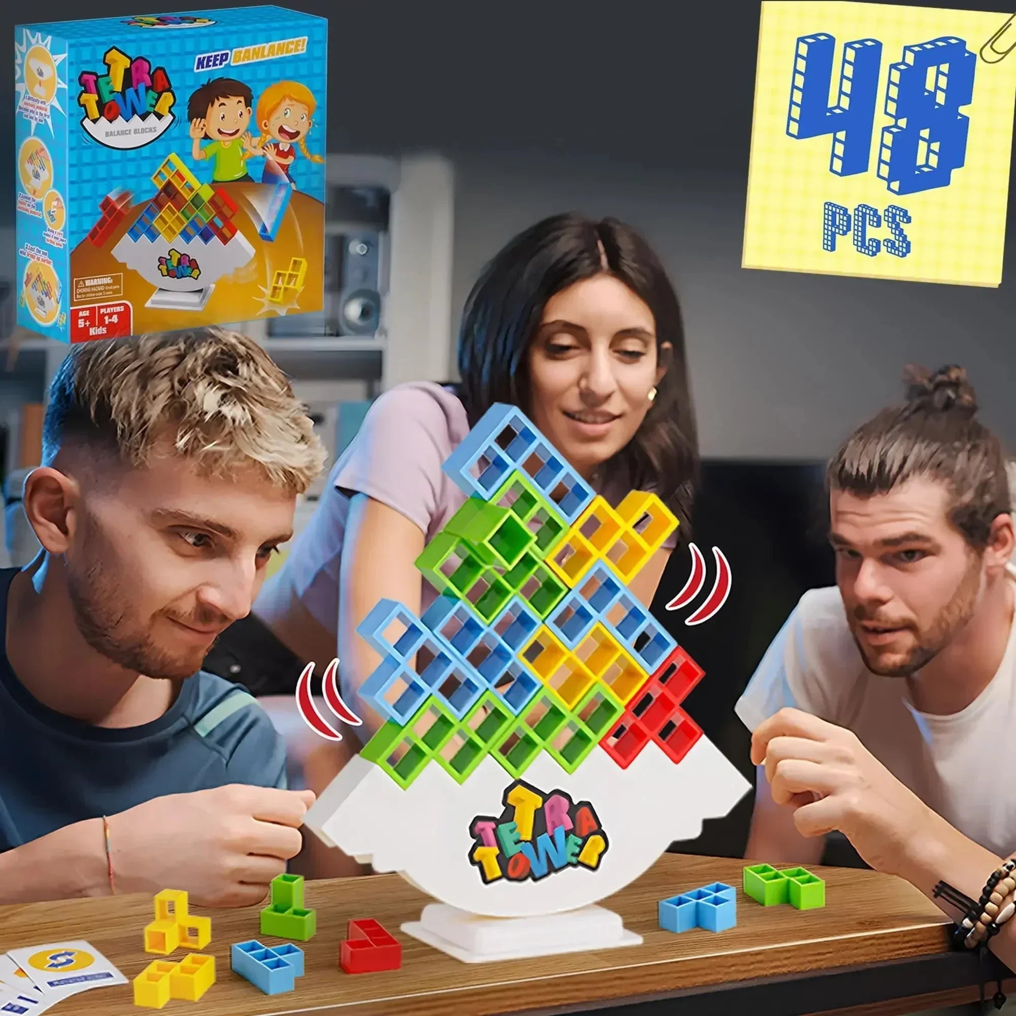 Puzzles Tetra Tower Fun Balance Stacking Building Blocks Board Game for Kids Adults Friends Team Dorm Family Game Night Partie Ürün ana görseli