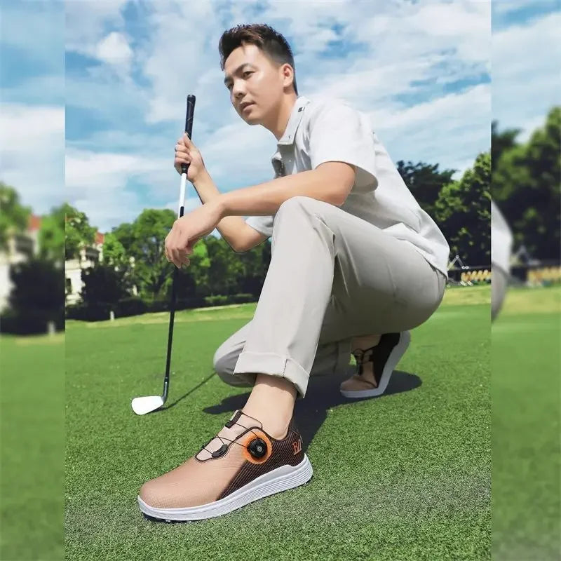 2026 New Good Quality Golf Training Shoe Men Rotating Buckle Designer Sneakers For Man Breathable Mens Outdoor Sports Shoes