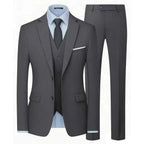 Elegant Men's Suit 3 Piece Fashion Lapel Single Breasted Groom Wedding Slim Fit Casual Version Business Suit For Man