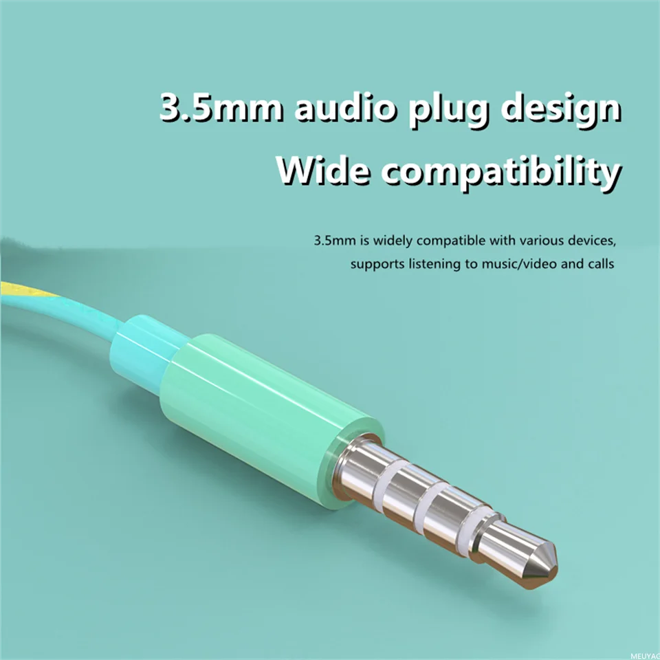 3.5mm Wired Headphones With Bass Earbuds Stereo Earphone Music Sport Gaming Headset With mic For Xiaomi IPhone Huawei Samsung