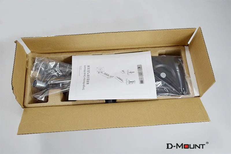 D-MOUNT D90 metal alumin 2-10KG 13"-32" monitor desktop stand mount gas spring arm full motion rotate clamp 0-60mm grommet