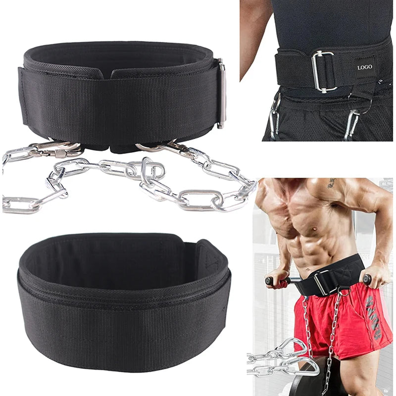 Thick 3 Layers Nylon Dip Belt For Pull Up&Squat Weightlifting,Durable and sturdy Belt for Strength Training,Professional Belt Ürün ana görseli