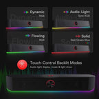 Redragon GS560 Adiemus RGB USB Desktop Soundbar, 2.0 Channel Computer Speaker with Dynamic Lighting Bar Audio-Light Sync/Display