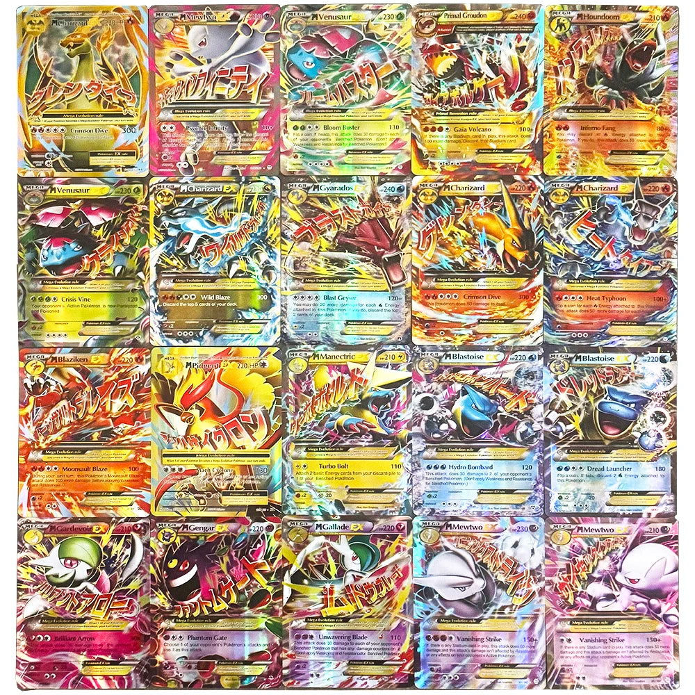 60-100Pcs New English French Spanish Pokemon Cards GX MEGA EX TAG TEAM Vstar Game Battle Card Hot Sale Collection Card Kids Gift Ürün ana görseli