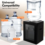 Compact Electric Water Cooler Fast Heating Hot Cold Desktop Dispenser with Removable Basin for Home Office Bedroom Use