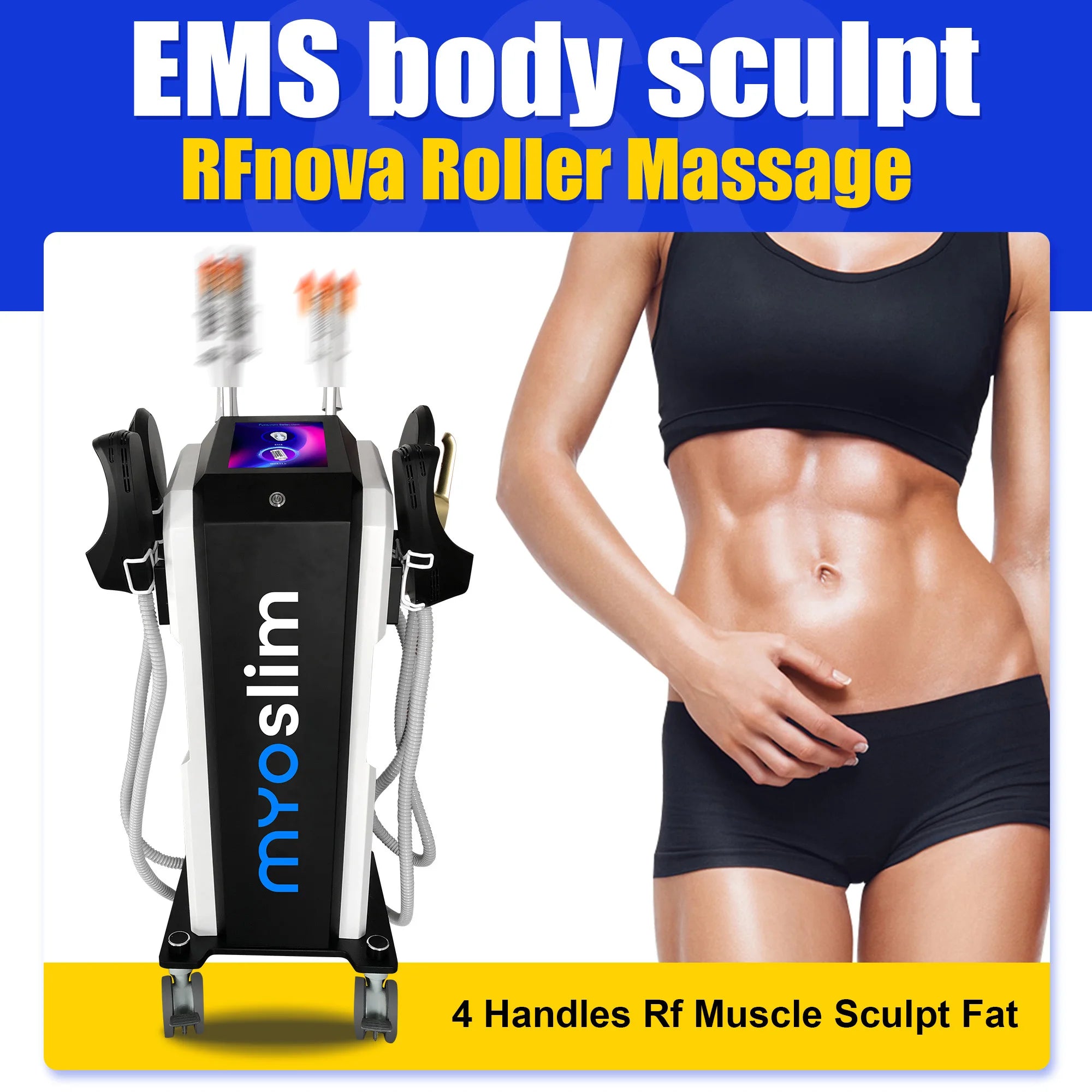 6500W MYOslim Sculpting Butt Lift Machine 2 in 1 Body Sculpt Machine RF Roller Muscle Stimulator Body Shaping Massage Equipment Secondary image