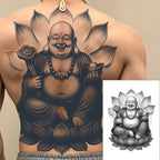 Magic Juice Ink Waterproof Tattoo Stickers Full Back Large Size Herbal Juice Temporary Tattoos Men Body Art Dragon Tiger