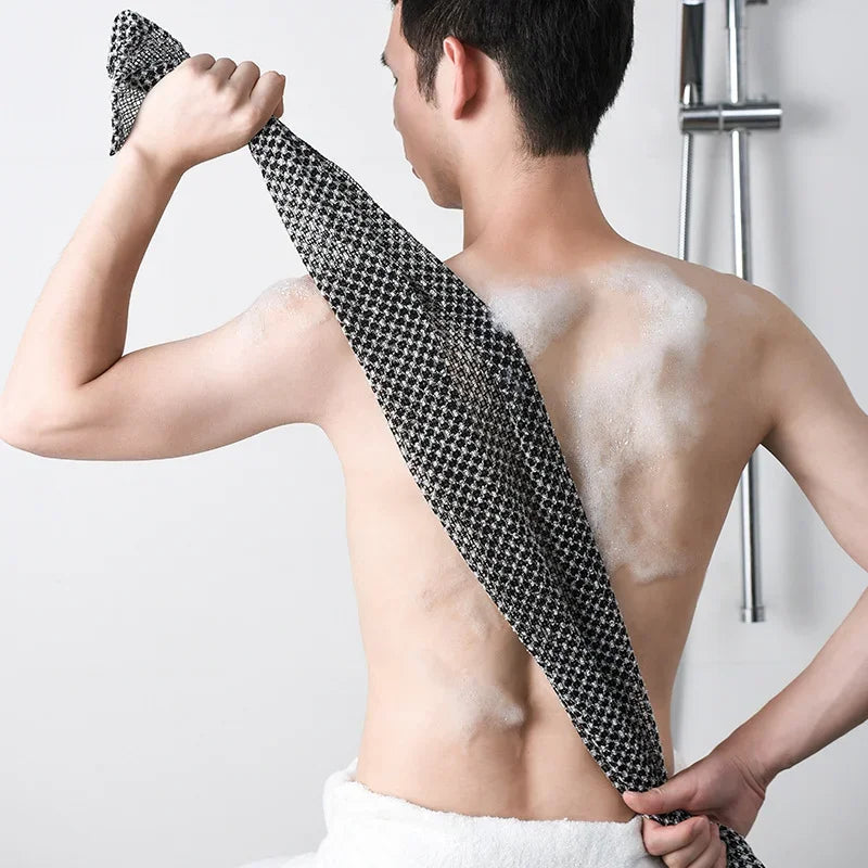 New Japanese Gentle Bath Rubbing Washcloth Nylon Bath Towel Back Exfoliating Scrub Shower Brush Sponge Body Bathroom Accessories