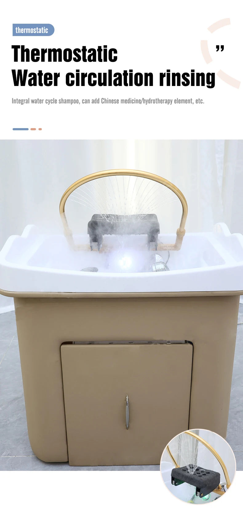 Hair Wash Water Tank Portable Shampoo Bed Acrylic Bowl Sink Hair Care and Styling Appliances for Beauty Salon