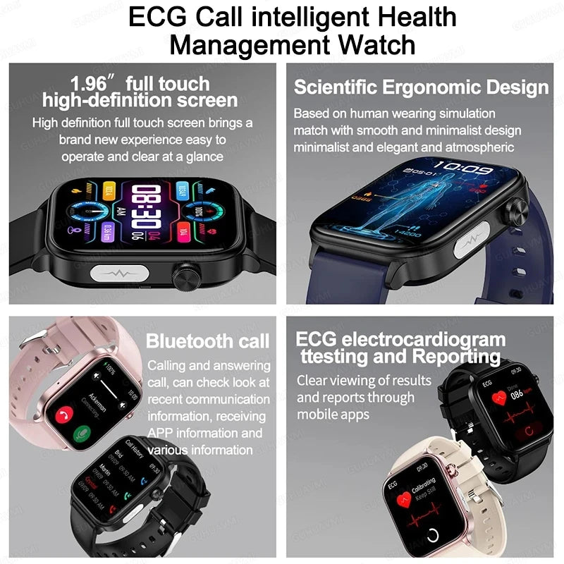 2025 New For XIAOM1 ECG+PPG Blood Fat Uric Acid Health Smartwatch Men Women Heart Rate Blood Pressure Bluetooth Call Smart Watch Secondary image