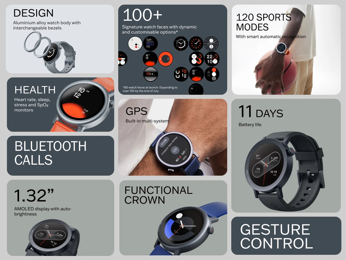 CMF by Nothing Watch Pro 2 1.32" AMOLED Display Bluetooth Calls w/ AI Noise Reduction