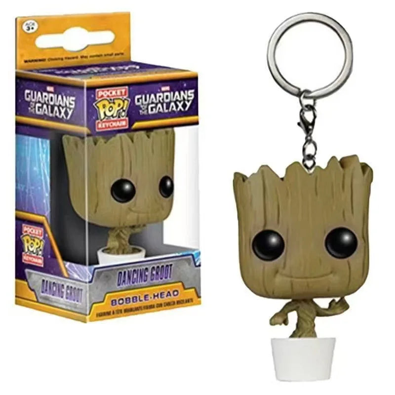 Funko Pop Iron Man Spider-Man Black Panther Captain America Toy Pendant Peripheral Keychain Boy Birthday Gift Christmas Gift