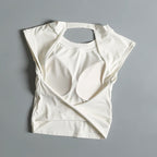 Sexy Backless Sports Vest Women Fixed Chest Pad Tight Quick-Drying Slim Fit Yoga Top Breathable Fitness Shirt
