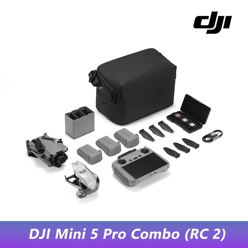 [EU STOCK] DJI Mini 5 Pro Ultra-Light & Foldable Drone with Camera 1-Inch CMOS Omnidirectional Obstacle Sensing ActiveTrack 360° 225° Gimbal Rotation 20km Transmission 4K Drone for Beginners C0